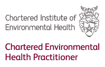Chartered member of the Chartered Institute of Environmental Health